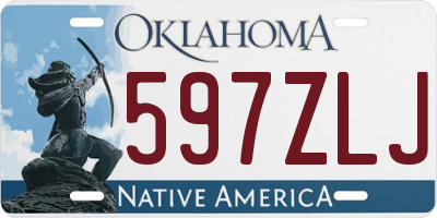 OK license plate 597ZLJ