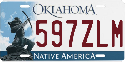 OK license plate 597ZLM