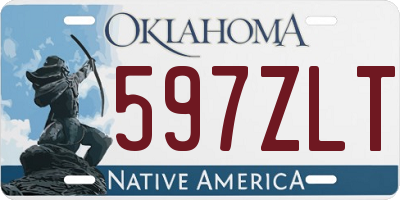 OK license plate 597ZLT