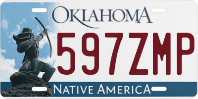 OK license plate 597ZMP