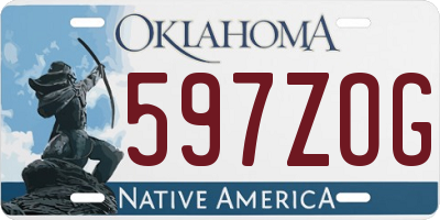 OK license plate 597ZOG