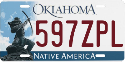 OK license plate 597ZPL