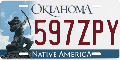 OK license plate 597ZPY