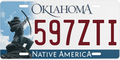 OK license plate 597ZTI