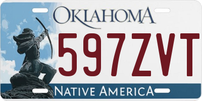 OK license plate 597ZVT