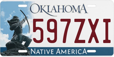 OK license plate 597ZXI
