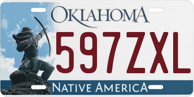 OK license plate 597ZXL