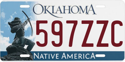 OK license plate 597ZZC