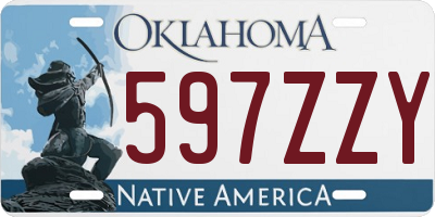 OK license plate 597ZZY