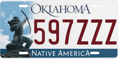 OK license plate 597ZZZ