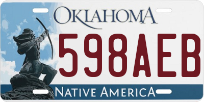 OK license plate 598AEB