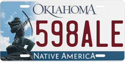 OK license plate 598ALE
