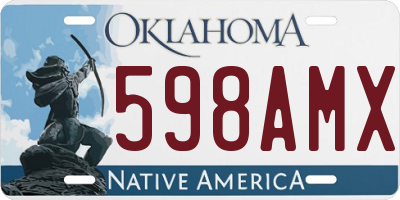 OK license plate 598AMX