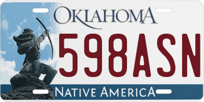 OK license plate 598ASN