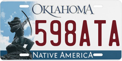 OK license plate 598ATA