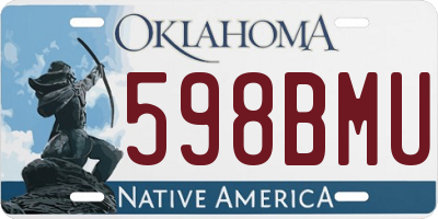 OK license plate 598BMU
