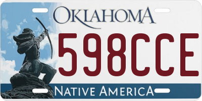 OK license plate 598CCE