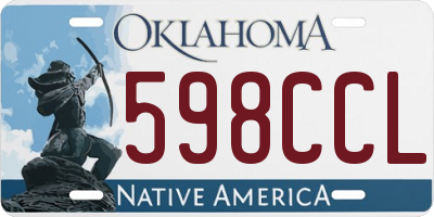 OK license plate 598CCL