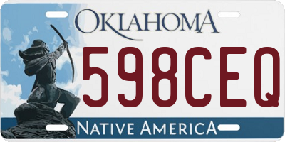OK license plate 598CEQ