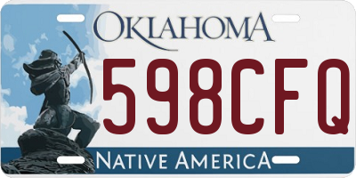 OK license plate 598CFQ