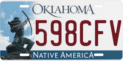 OK license plate 598CFV