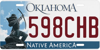 OK license plate 598CHB
