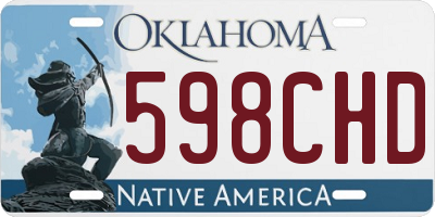 OK license plate 598CHD