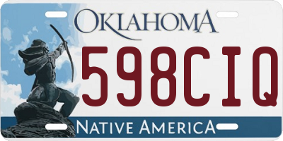 OK license plate 598CIQ