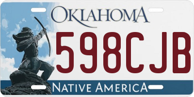 OK license plate 598CJB