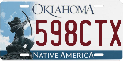 OK license plate 598CTX