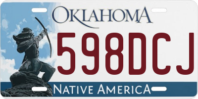 OK license plate 598DCJ