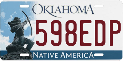OK license plate 598EDP