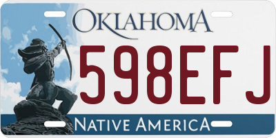 OK license plate 598EFJ