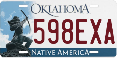 OK license plate 598EXA