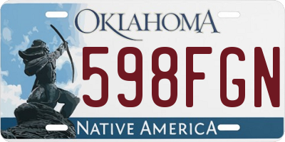 OK license plate 598FGN
