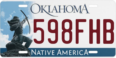 OK license plate 598FHB