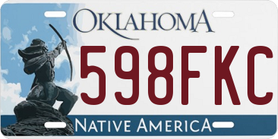 OK license plate 598FKC