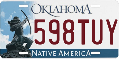 OK license plate 598TUY