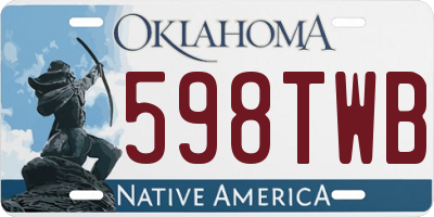 OK license plate 598TWB