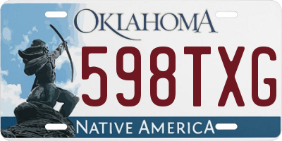 OK license plate 598TXG