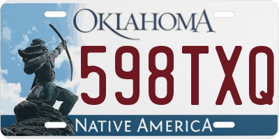 OK license plate 598TXQ