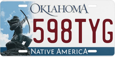 OK license plate 598TYG