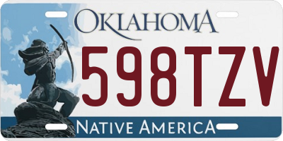 OK license plate 598TZV