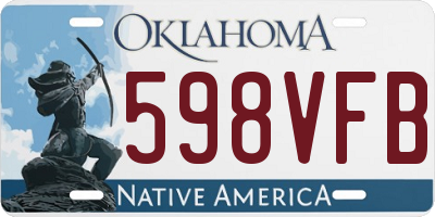 OK license plate 598VFB