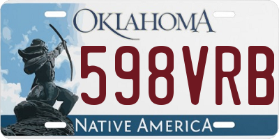 OK license plate 598VRB