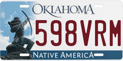 OK license plate 598VRM