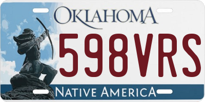 OK license plate 598VRS