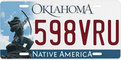 OK license plate 598VRU