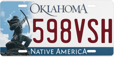 OK license plate 598VSH
