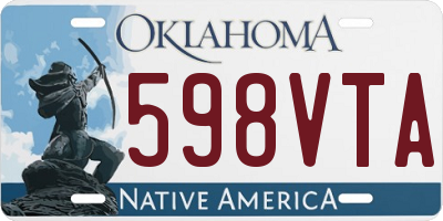 OK license plate 598VTA